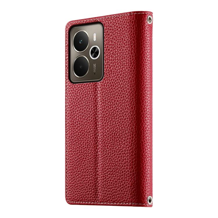 For Realme 14 / Realme P3 5G Stitching Multi-card Zipper Wallet Leather Phone Case with Short Strap