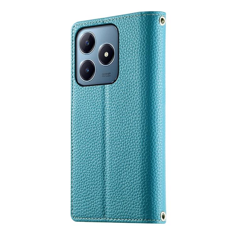 For Realme C63 4G / C61 4G Global / India Stitching Multi-card Zipper Wallet Leather Phone Case with Short Strap
