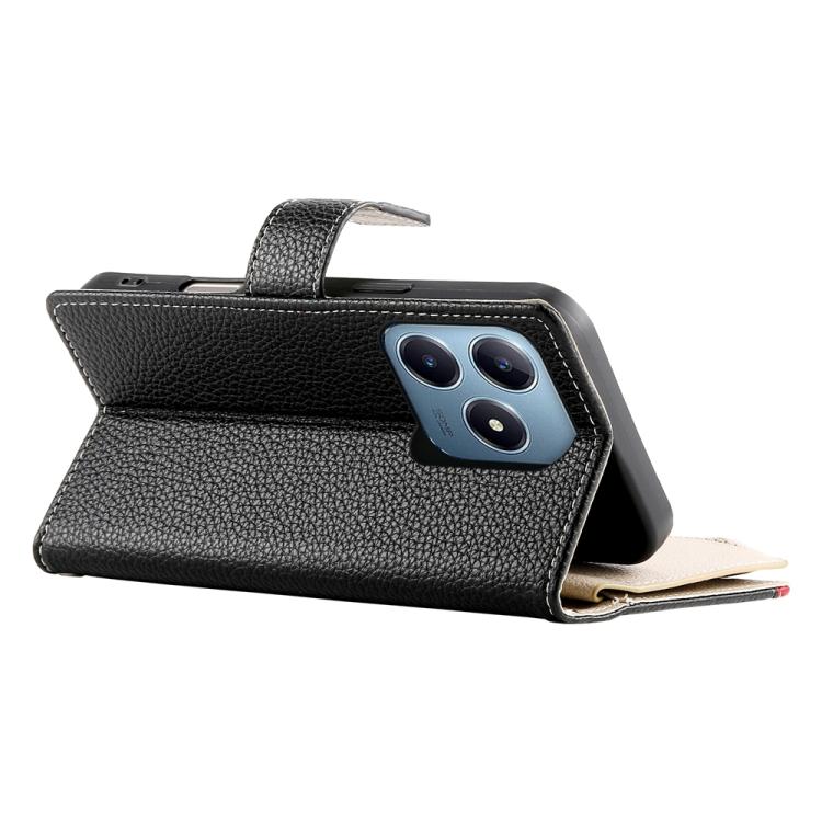 For Realme C63 4G / C61 4G Global / India Stitching Multi-card Zipper Wallet Leather Phone Case with Short Strap
