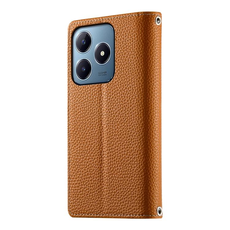 For Realme C63 4G / C61 4G Global / India Stitching Multi-card Zipper Wallet Leather Phone Case with Short Strap