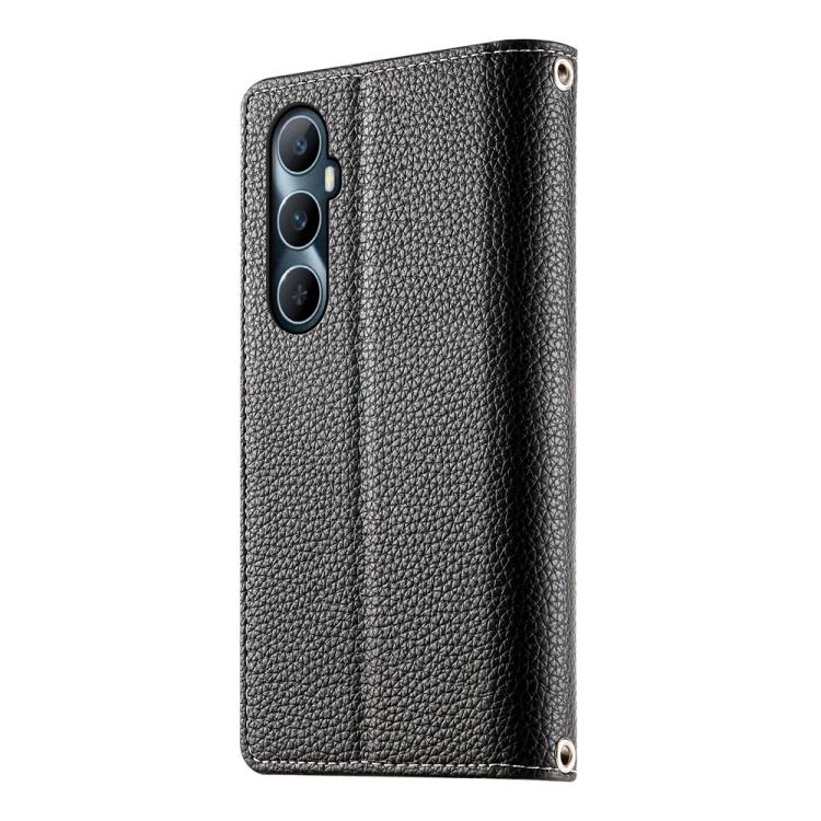 For Realme C65 4G Global Stitching Multi-card Zipper Wallet Leather Phone Case with Short Strap