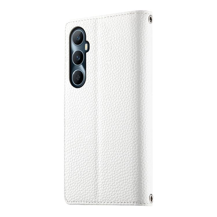 For Realme C65 4G Global Stitching Multi-card Zipper Wallet Leather Phone Case with Short Strap