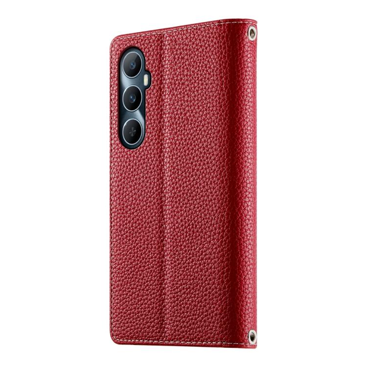 For Realme C65 4G Global Stitching Multi-card Zipper Wallet Leather Phone Case with Short Strap