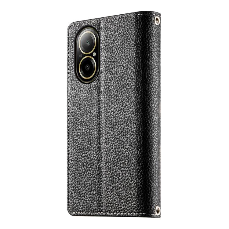For Realme C67 4G / Realme 12 Lite Global Stitching Multi-card Zipper Wallet Leather Phone Case with Short Strap