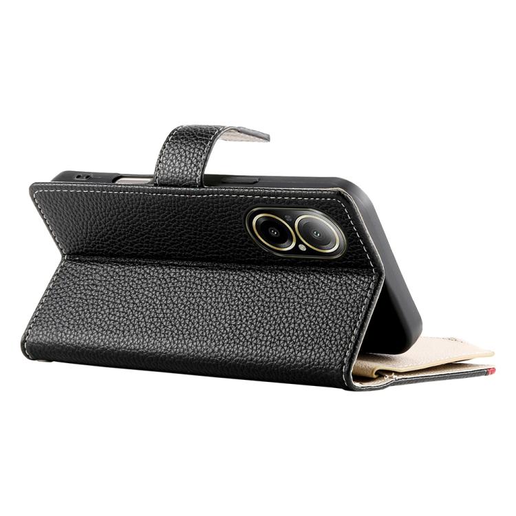 For Realme C67 4G / Realme 12 Lite Global Stitching Multi-card Zipper Wallet Leather Phone Case with Short Strap