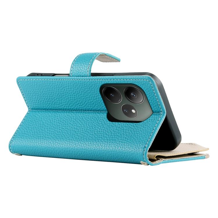 For Realme GT 6 / GT Neo6 / GT Neo6 SE Stitching Multi-card Zipper Wallet Leather Phone Case with Short Strap