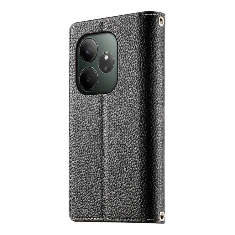 For Realme GT 6 / GT Neo6 / GT Neo6 SE Stitching Multi-card Zipper Wallet Leather Phone Case with Short Strap