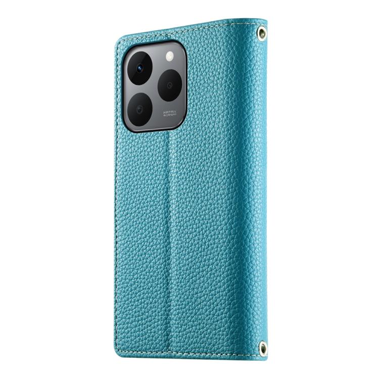 For Realme 15T 5G Stitching Multi-card Zipper Wallet Leather Phone Case with Short Strap