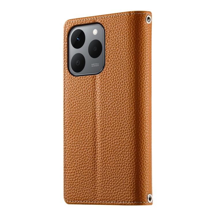 For Realme 15T 5G Stitching Multi-card Zipper Wallet Leather Phone Case with Short Strap