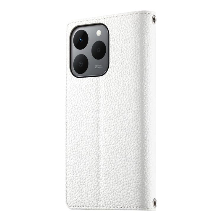 For Realme 15T 5G Stitching Multi-card Zipper Wallet Leather Phone Case with Short Strap