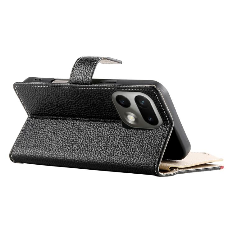 For Realme 16 Pro 5G Stitching Multi-card Zipper Wallet Leather Phone Case with Short Strap