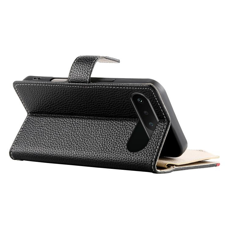 For Realme 16 5G Stitching Multi-card Zipper Wallet Leather Phone Case with Short Strap