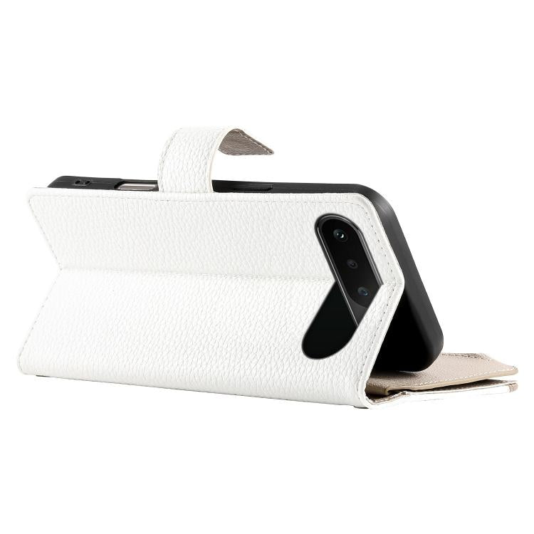 For Realme 16 5G Stitching Multi-card Zipper Wallet Leather Phone Case with Short Strap