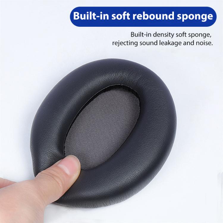 2pcs Protein Leather Replacement Earpads For EDIFIER W820NB / Free Pro / K820NC - Black