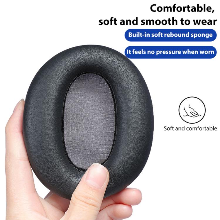 2pcs Protein Leather Replacement Earpads For EDIFIER W820NB / Free Pro / K820NC - Black