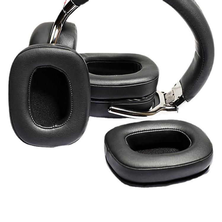 2pcs Protein Leather Replacement Earpads For EDIFIER H880 - Black