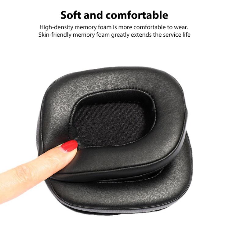 2pcs Protein Leather Replacement Earpads For EDIFIER H880 - Black