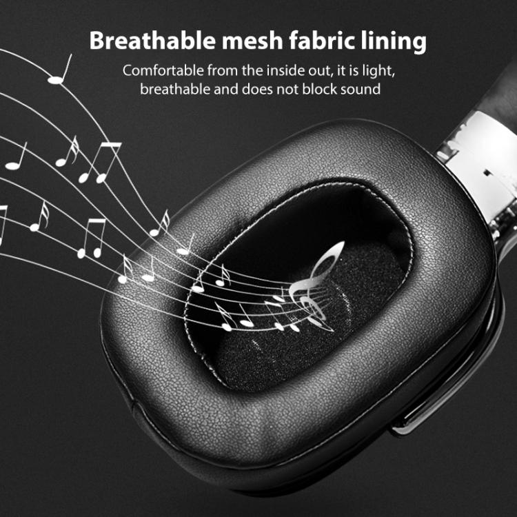 2pcs Protein Leather Replacement Earpads For EDIFIER H880 - Black