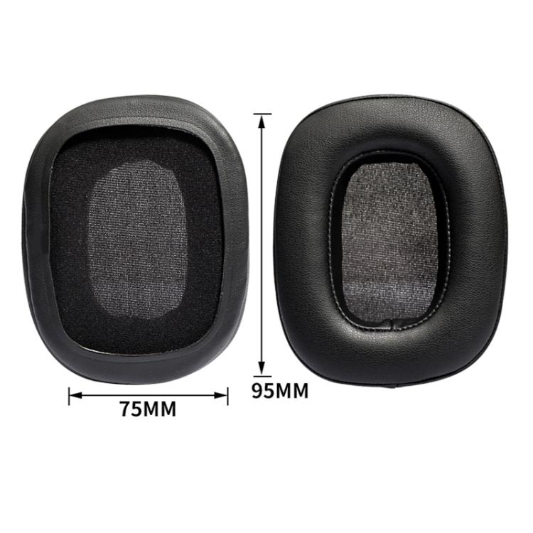 2pcs Protein Leather Replacement Earpads For EDIFIER H880 - Black