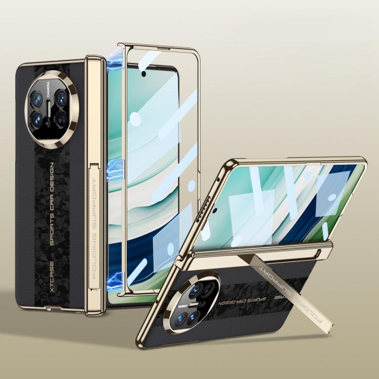For Huawei Mate X3 / X5 GKK Integrated Cloud Pattern Plain Leather Contrast Color Stitching Folding Phone Case