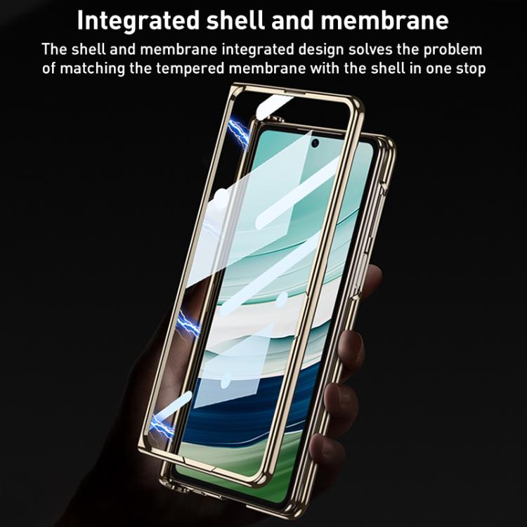For Huawei Mate X3 / X5 GKK Integrated Cloud Pattern Plain Leather Contrast Color Stitching Folding Phone Case