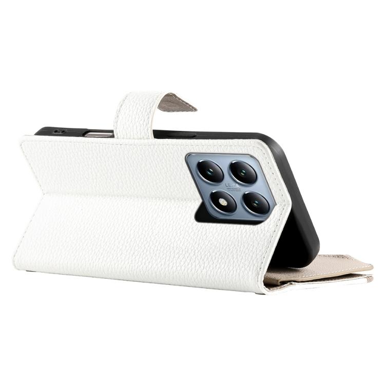 For Xiaomi 14T Pro Stitching Multi-card Zipper Wallet Leather Phone Case with Short Strap