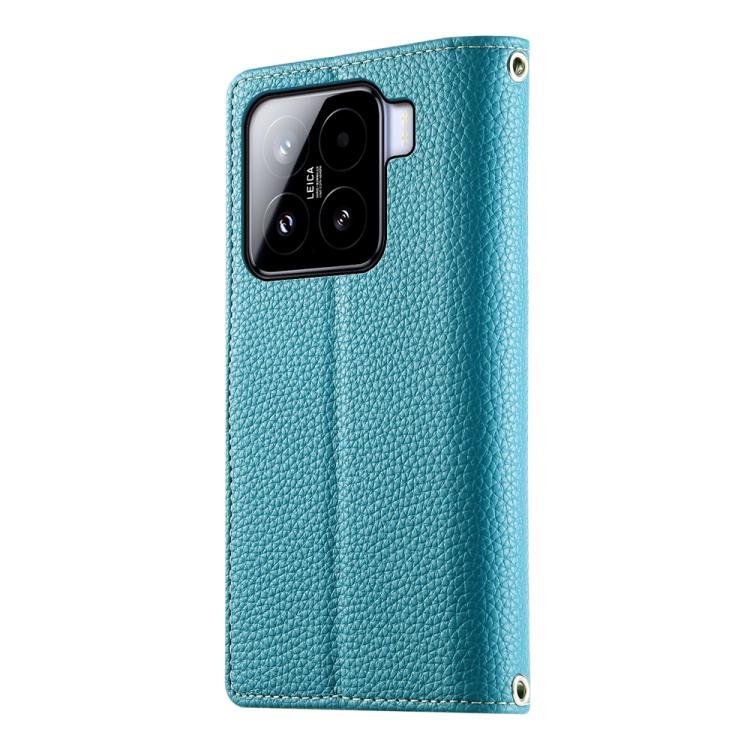 For Xiaomi 15 Stitching Multi-card Zipper Wallet Leather Phone Case with Short Strap