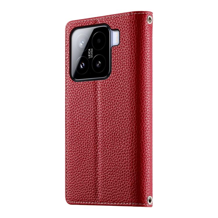 For Xiaomi 15 Stitching Multi-card Zipper Wallet Leather Phone Case with Short Strap