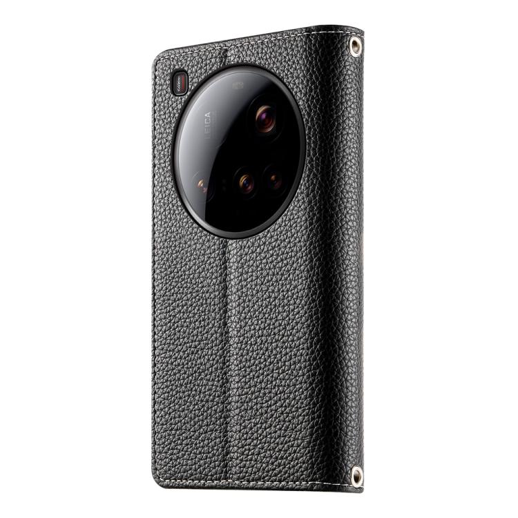 For Xiaomi 15 Ultra Stitching Multi-card Zipper Wallet Leather Phone Case with Short Strap