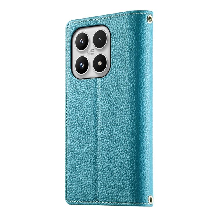 For Xiaomi 17 Stitching Multi-card Zipper Wallet Leather Phone Case with Short Strap