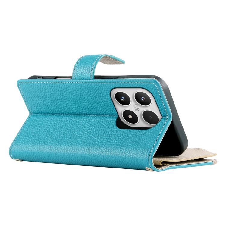 For Xiaomi 17 Stitching Multi-card Zipper Wallet Leather Phone Case with Short Strap
