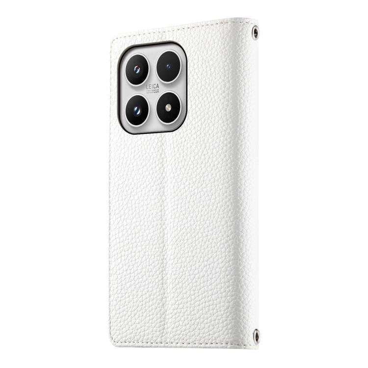 For Xiaomi 17 Stitching Multi-card Zipper Wallet Leather Phone Case with Short Strap
