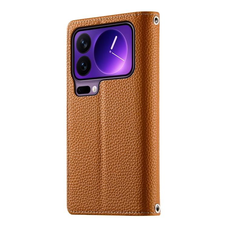 For Xiaomi 17 Pro Stitching Multi-card Zipper Wallet Leather Phone Case with Short Strap