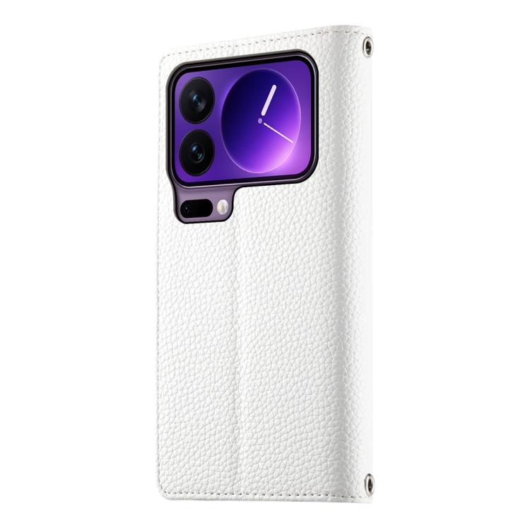 For Xiaomi 17 Pro Stitching Multi-card Zipper Wallet Leather Phone Case with Short Strap