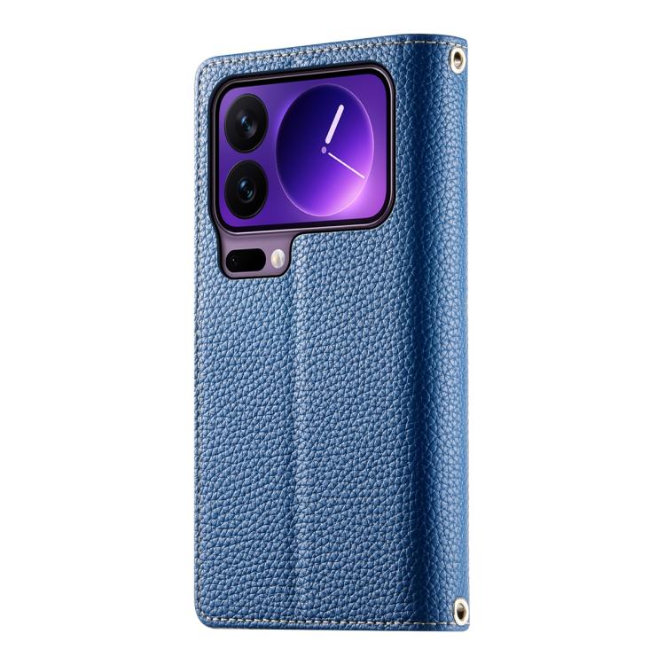 For Xiaomi 17 Pro Stitching Multi-card Zipper Wallet Leather Phone Case with Short Strap