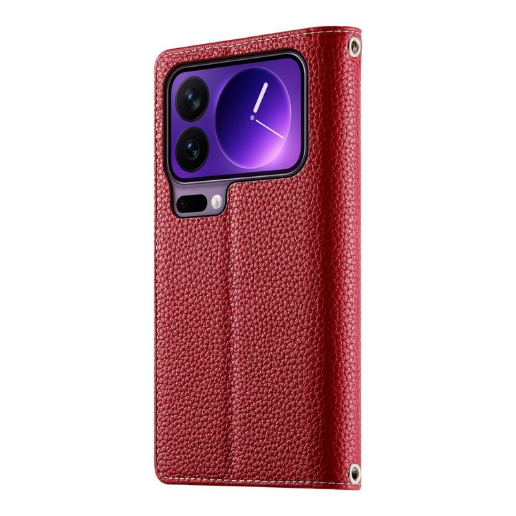 For Xiaomi 17 Pro Stitching Multi-card Zipper Wallet Leather Phone Case with Short Strap