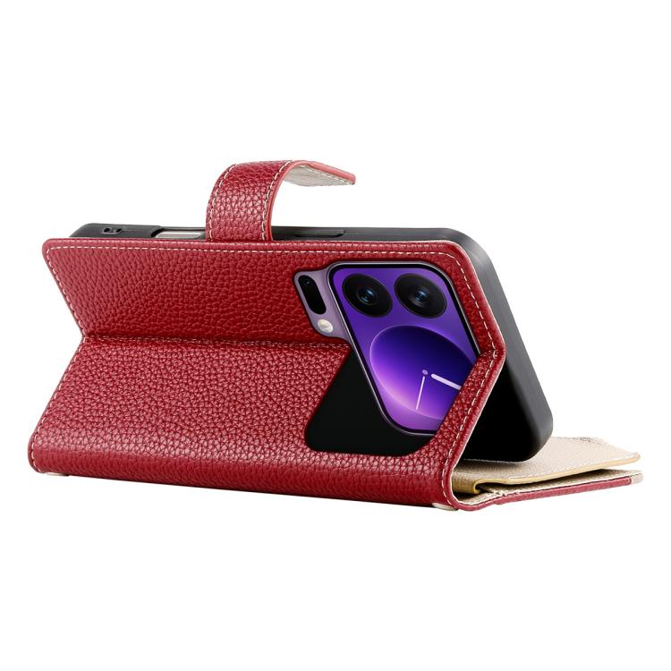 For Xiaomi 17 Pro Stitching Multi-card Zipper Wallet Leather Phone Case with Short Strap