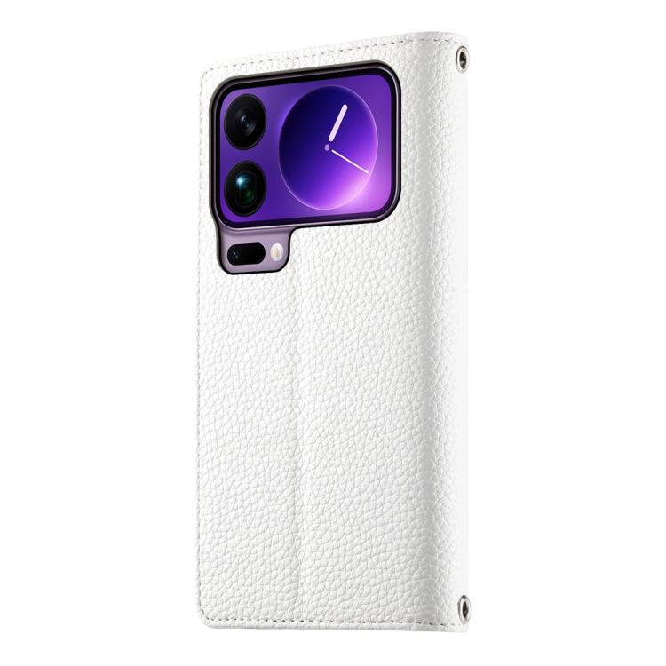 For Xiaomi 17 Pro Max Stitching Multi-card Zipper Wallet Leather Phone Case with Short Strap