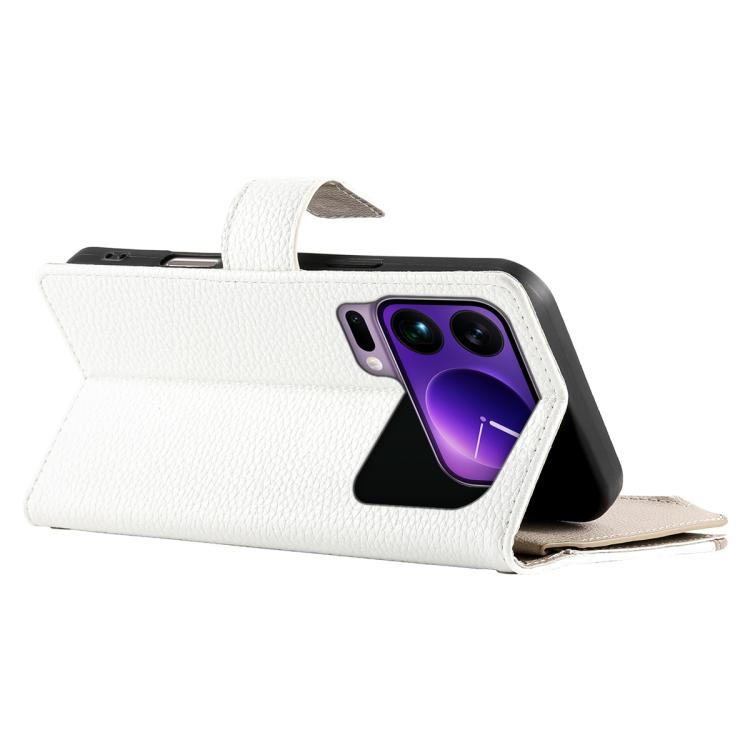 For Xiaomi 17 Pro Max Stitching Multi-card Zipper Wallet Leather Phone Case with Short Strap