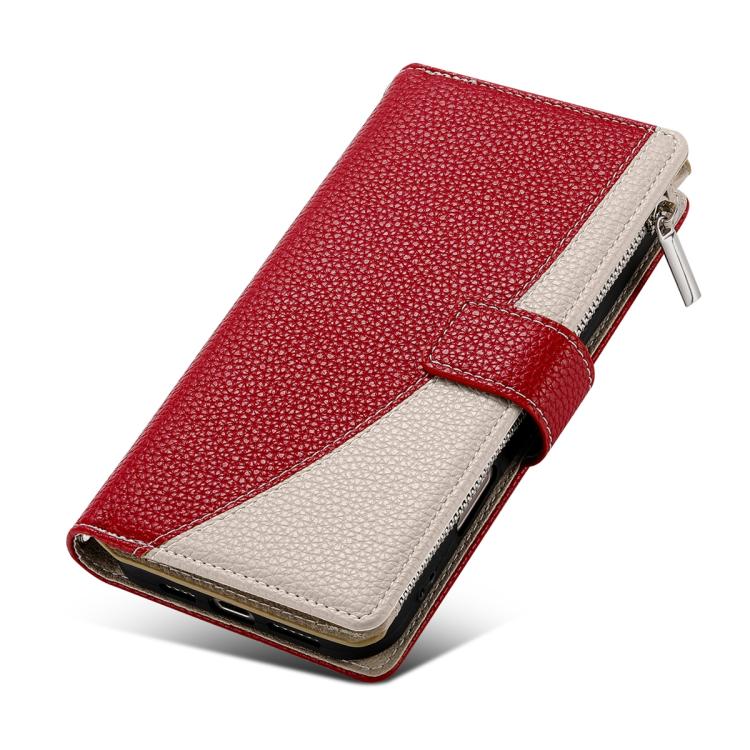 For Xiaomi 17 Pro Max Stitching Multi-card Zipper Wallet Leather Phone Case with Short Strap