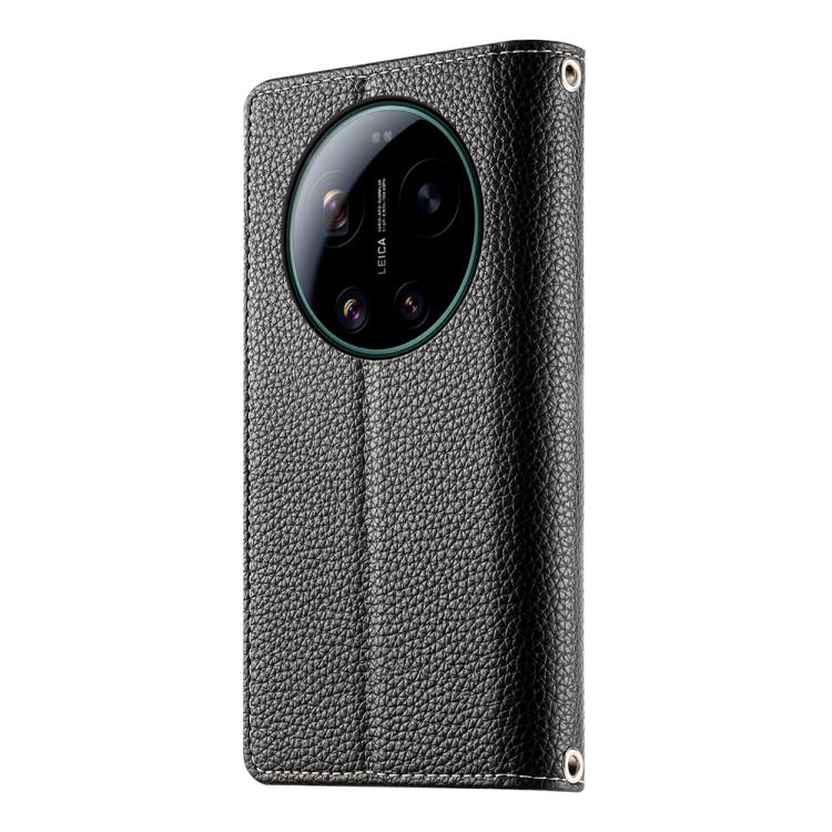 For Xiaomi 17 Ultra Stitching Multi-card Zipper Wallet Leather Phone Case with Short Strap