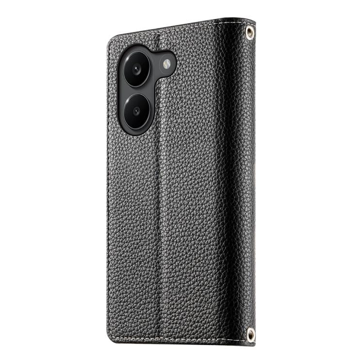 For Xiaomi Poco X8 Pro 5G / Redmi Turbo 5 5G Stitching Multi-card Zipper Wallet Leather Phone Case with Short Strap
