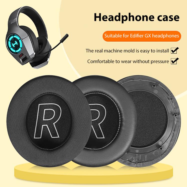 1 Pair Ice Silk Cloth Replacement Earpads For EDIFIER HECATE GX - Black