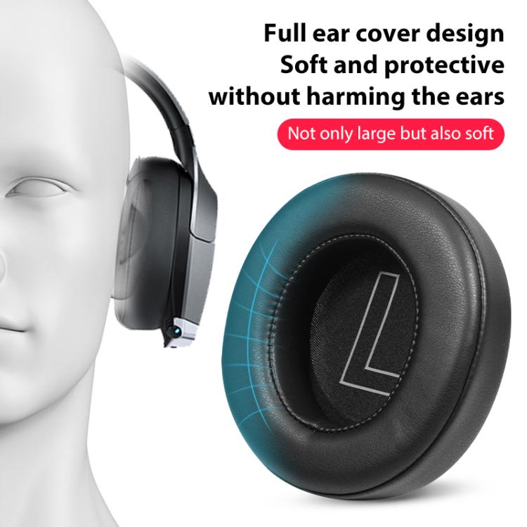 1 Pair Ice Silk Cloth Replacement Earpads For EDIFIER HECATE GX - Black