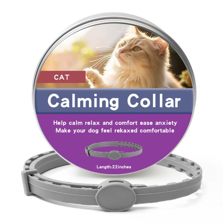 Pet Deworming Calming Collar Fleas Ticks Removing, Aluminum Box Packing, Model:56cm For Cat