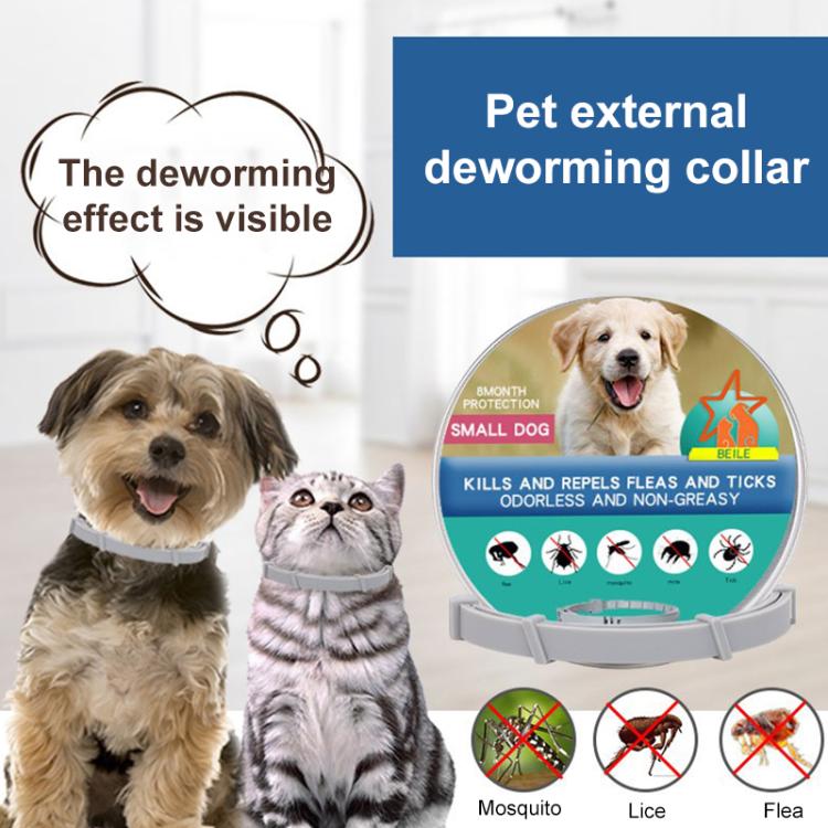 Pet Deworming Calming Collar Fleas Ticks Removing, Aluminum Box Packing, Model:56cm For Cat