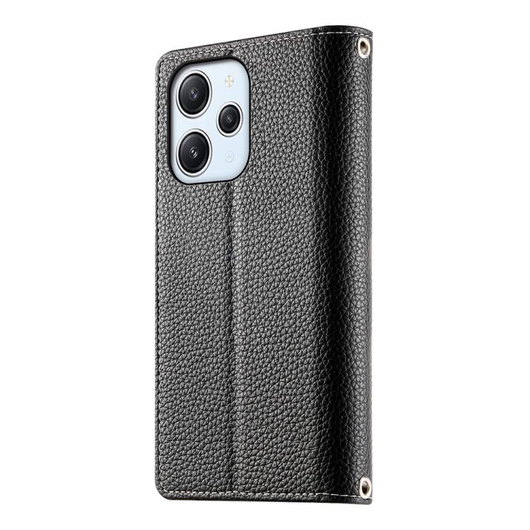 For Redmi 12 4G / 5G / Note 12R Stitching Multi-card Zipper Wallet Leather Phone Case with Short Strap