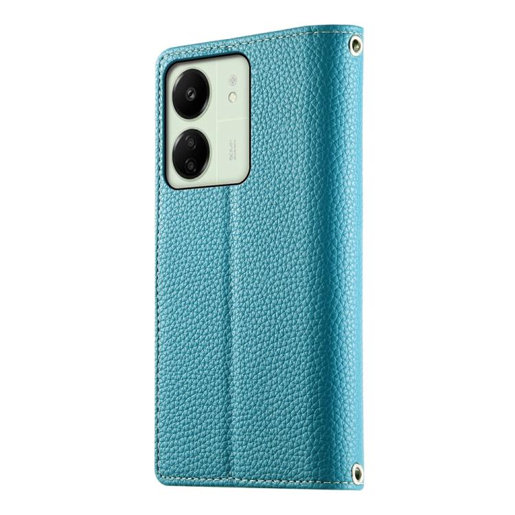 For Redmi 13C 4G / 5G / 13R / Xiaomi Poco C65 Stitching Multi-card Zipper Wallet Leather Phone Case with Short Strap