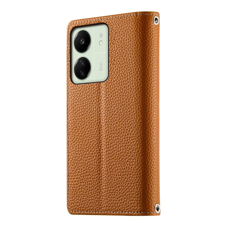 For Redmi 13C 4G / 5G / 13R / Xiaomi Poco C65 Stitching Multi-card Zipper Wallet Leather Phone Case with Short Strap
