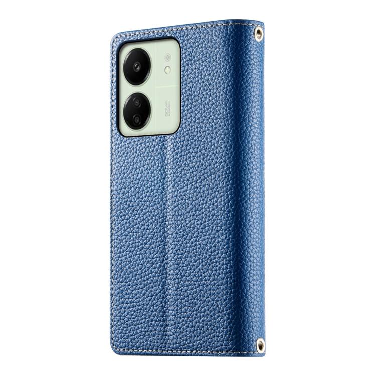 For Redmi 13C 4G / 5G / 13R / Xiaomi Poco C65 Stitching Multi-card Zipper Wallet Leather Phone Case with Short Strap